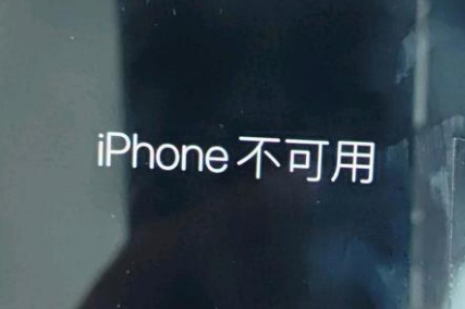 藤县苹果服务网点分享锁屏界面显示“iPhone 不可用”如何解决 